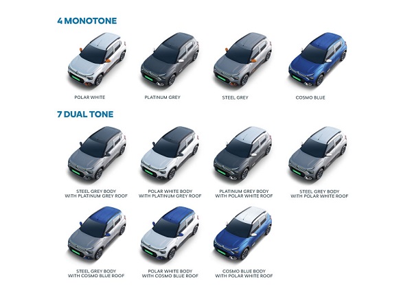 an image that shows eC3 ev color options