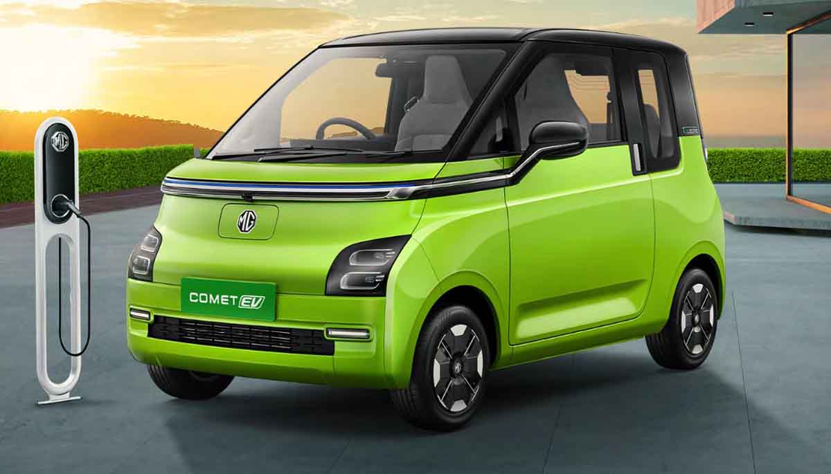 MG Comet EV charge time with charging options of 3.3kW & 7.4kW