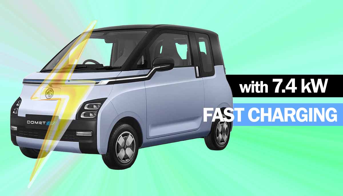 What is the price of  MG Comet EV’s 7.4kW AC fast charger?