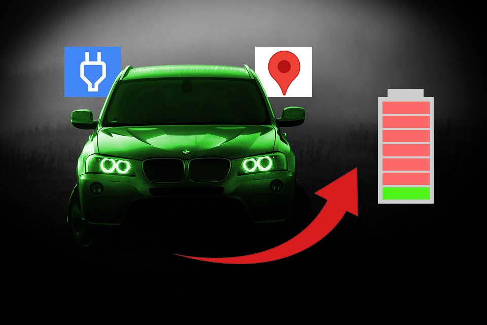 Find electric car charging stations with 100% uptime using Google maps